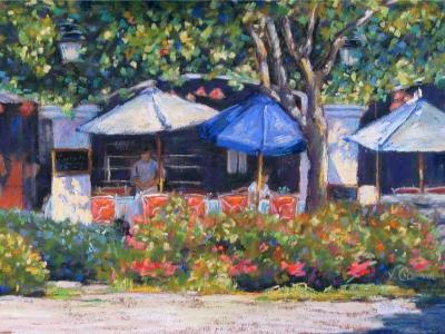 "Lunch Under the Umbrellas" SOLD