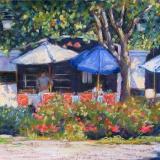 "Lunch Under the Umbrellas" SOLD