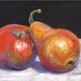 Apple and Leaning Pear - SOLD